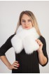 White fox fur scarf-collar